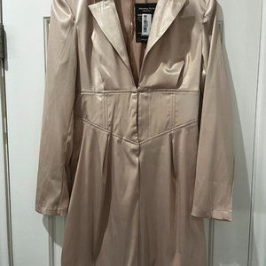 NWT NOUVEAU RICHE LIGHT PINK SATIN COLLAR PINK BLAZER DRESS